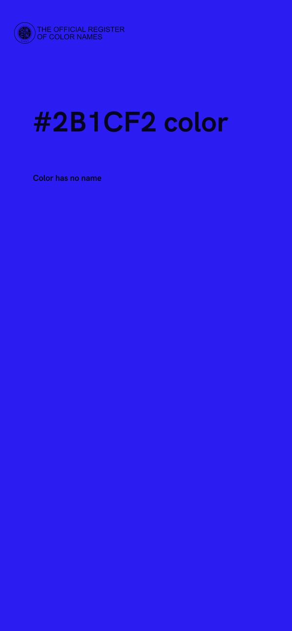 #2B1CF2 color image