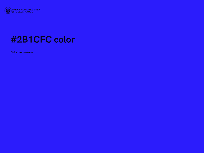 #2B1CFC color image