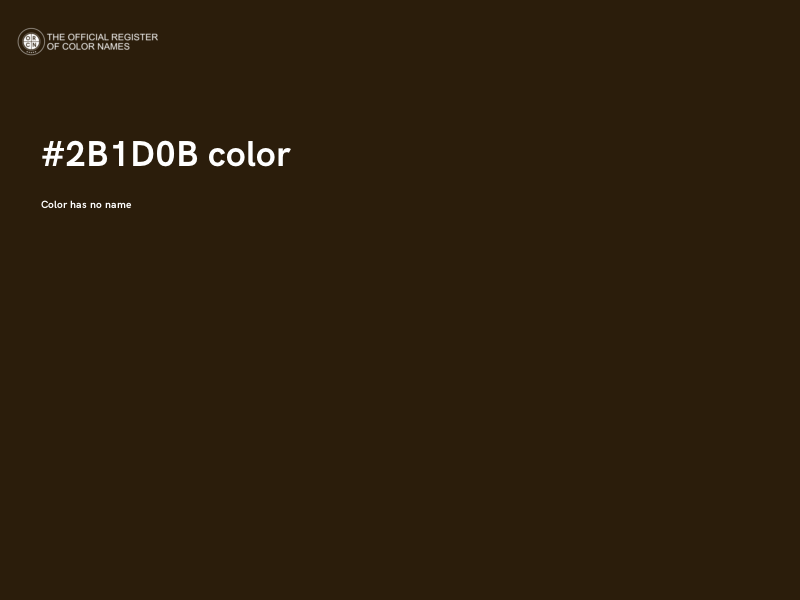 #2B1D0B color image