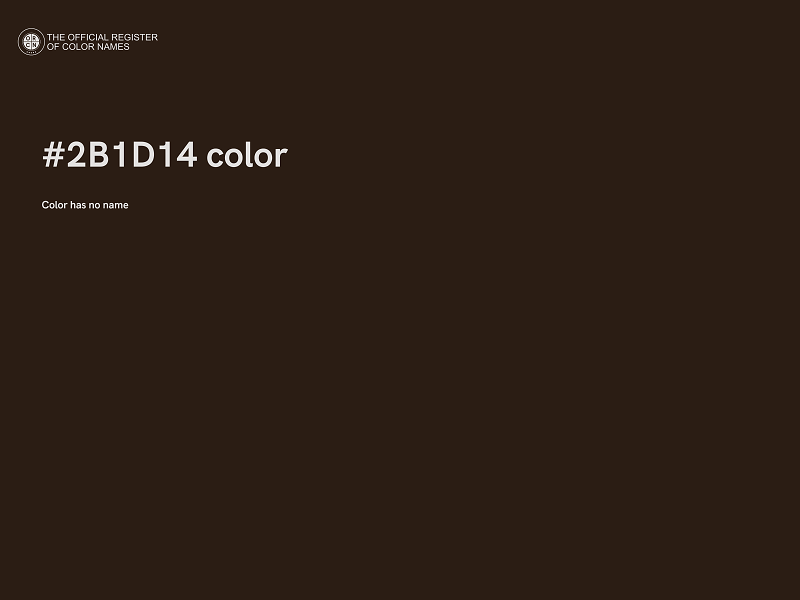 #2B1D14 color image