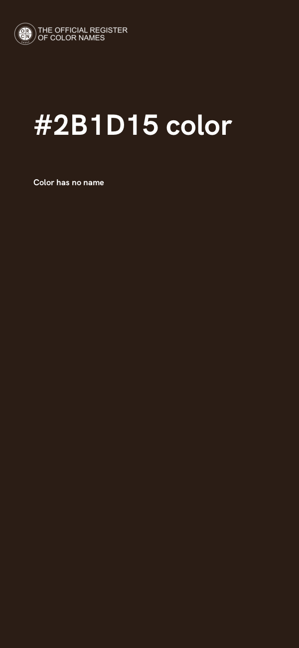 #2B1D15 color image