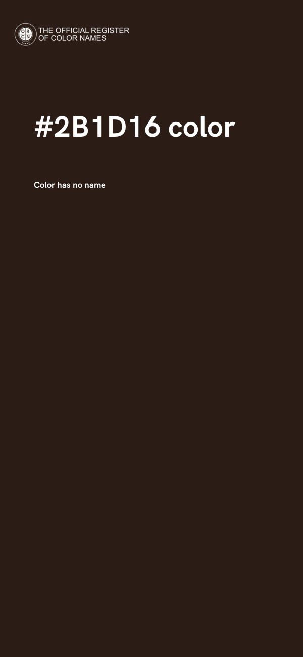 #2B1D16 color image