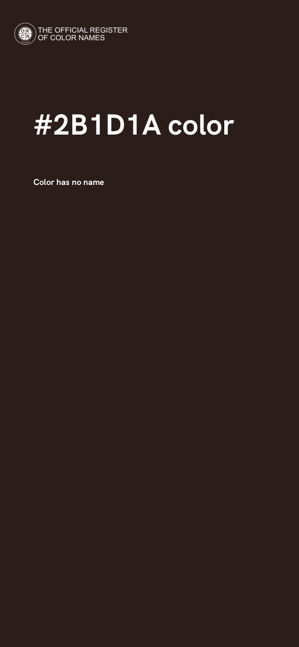 #2B1D1A color image