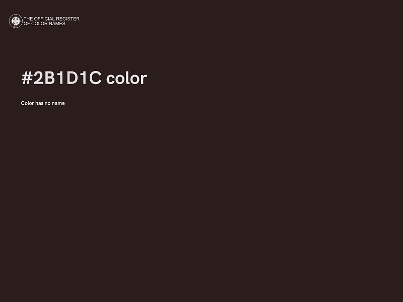 #2B1D1C color image