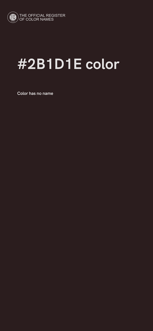 #2B1D1E color image