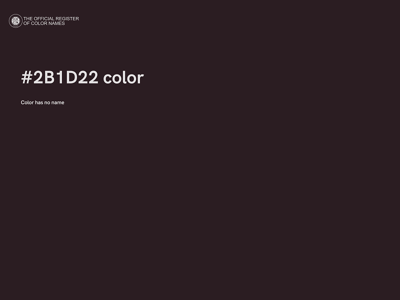 #2B1D22 color image