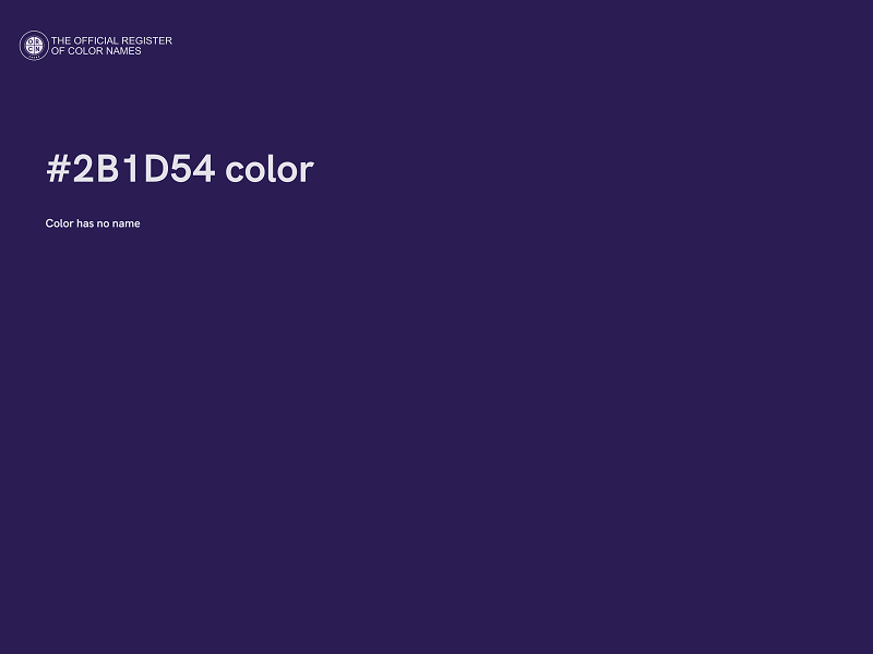 #2B1D54 color image