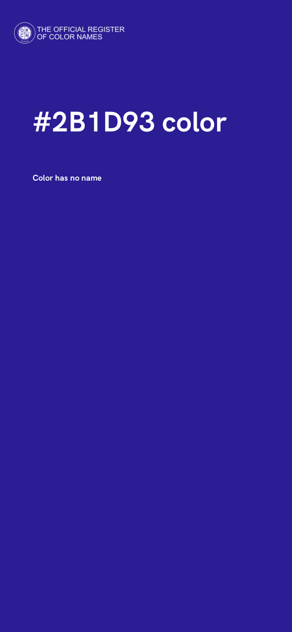 #2B1D93 color image