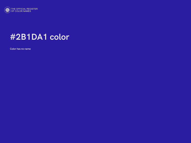 #2B1DA1 color image