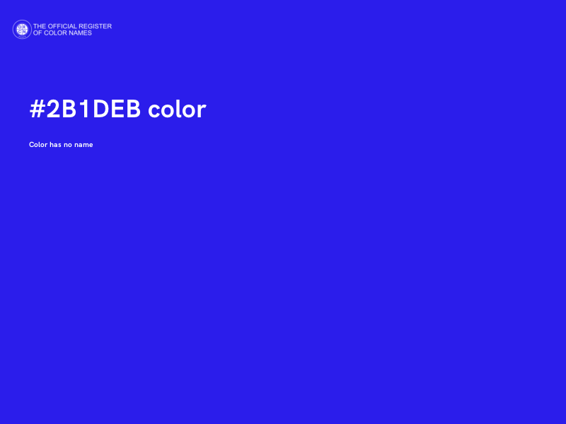 #2B1DEB color image