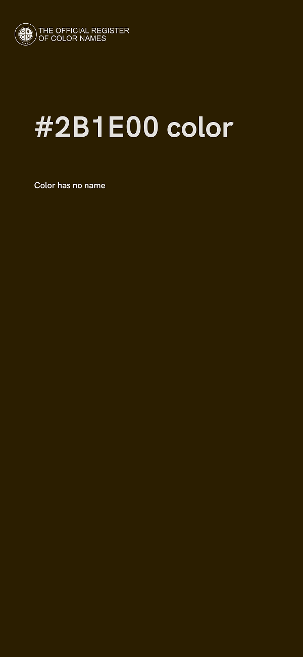 #2B1E00 color image
