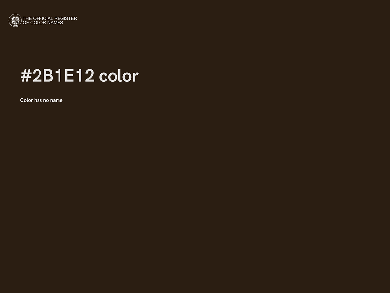 #2B1E12 color image