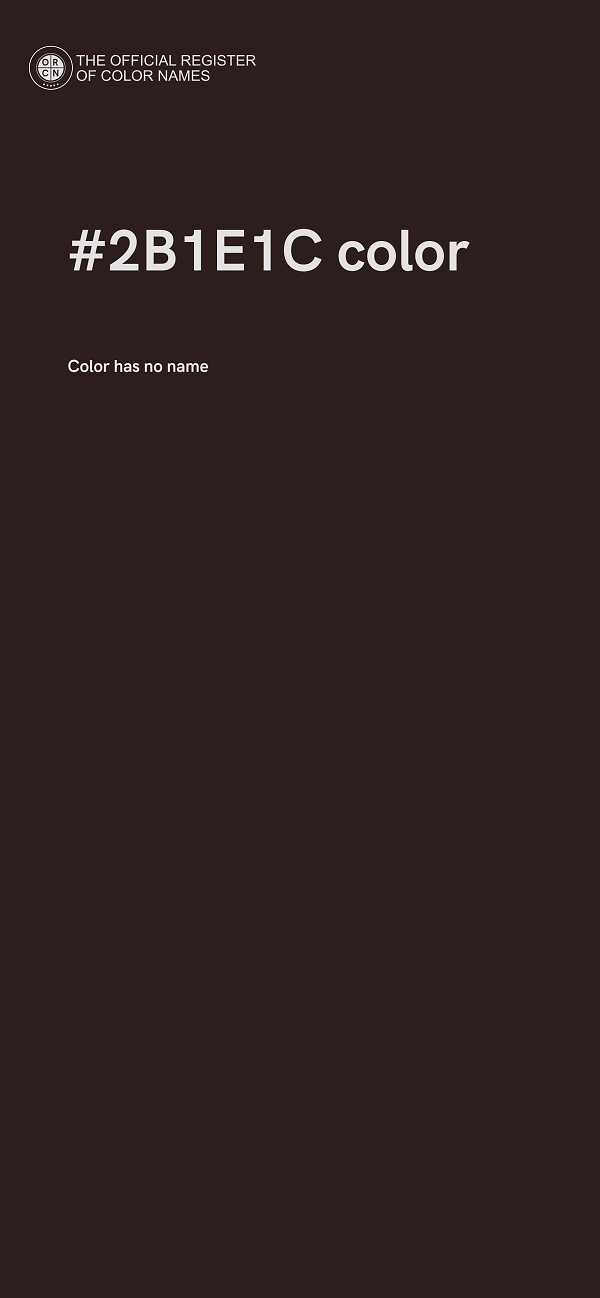 #2B1E1C color image