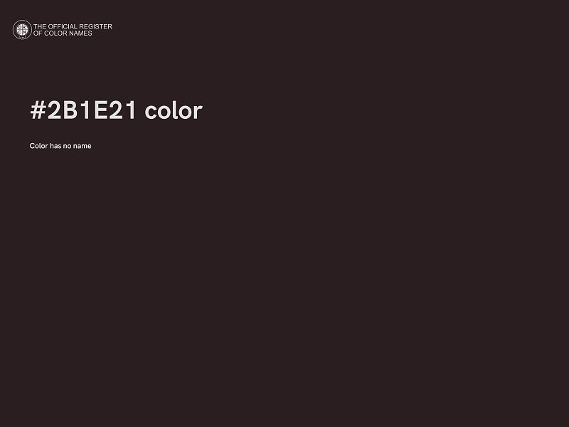 #2B1E21 color image