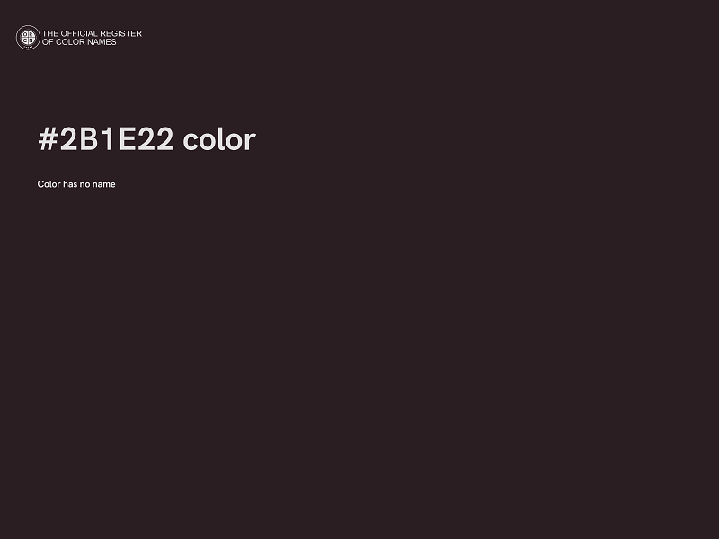 #2B1E22 color image