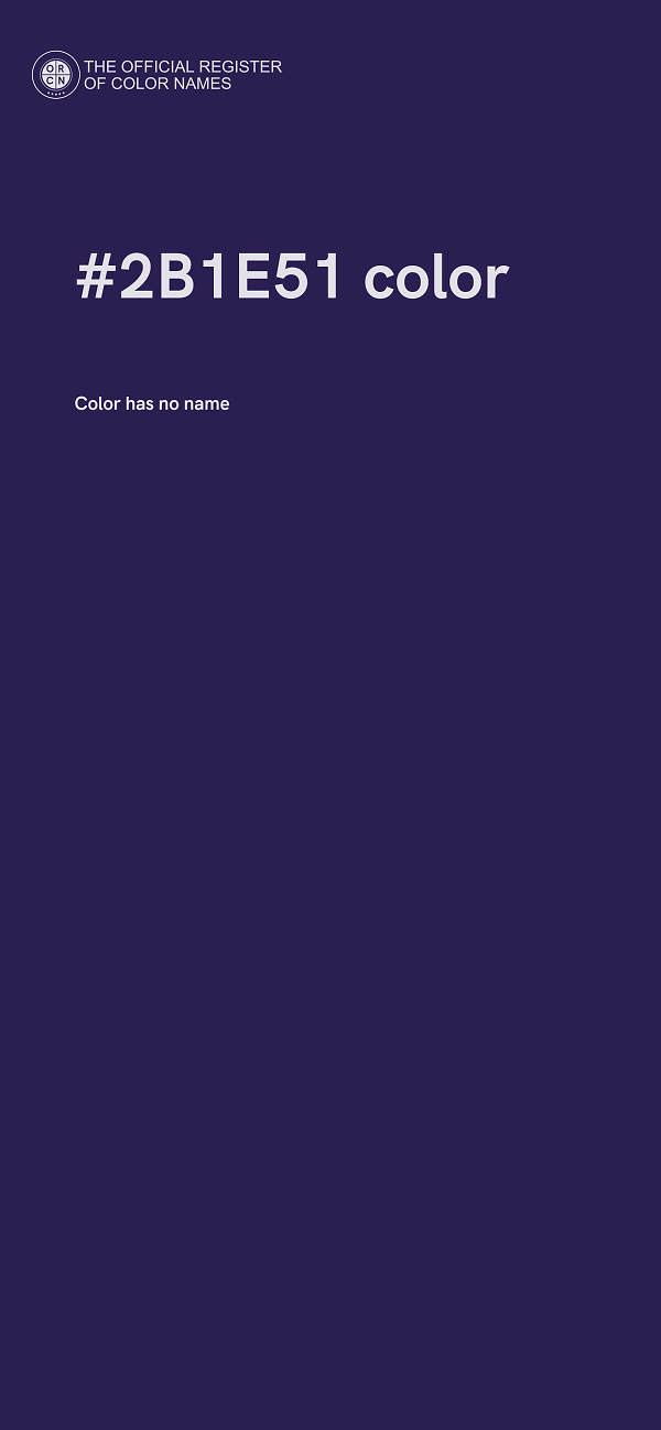 #2B1E51 color image