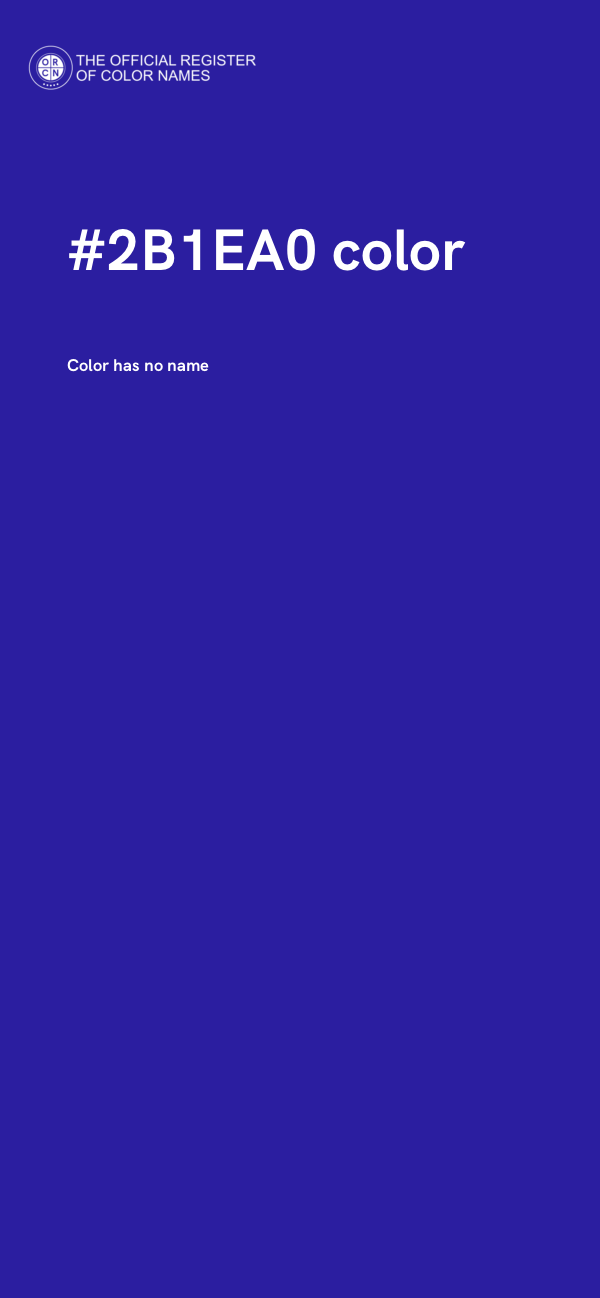 #2B1EA0 color image