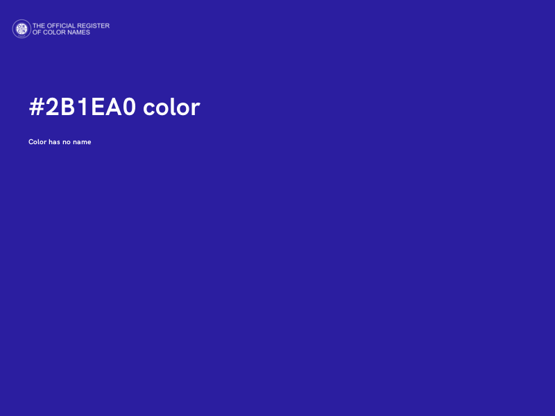#2B1EA0 color image