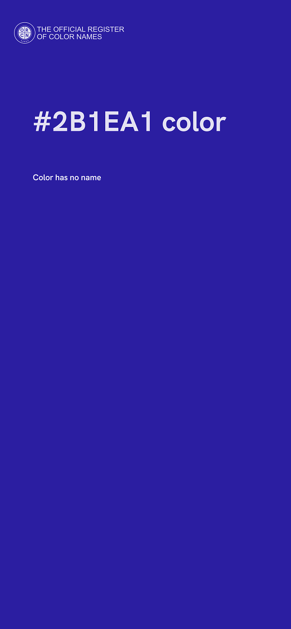 #2B1EA1 color image