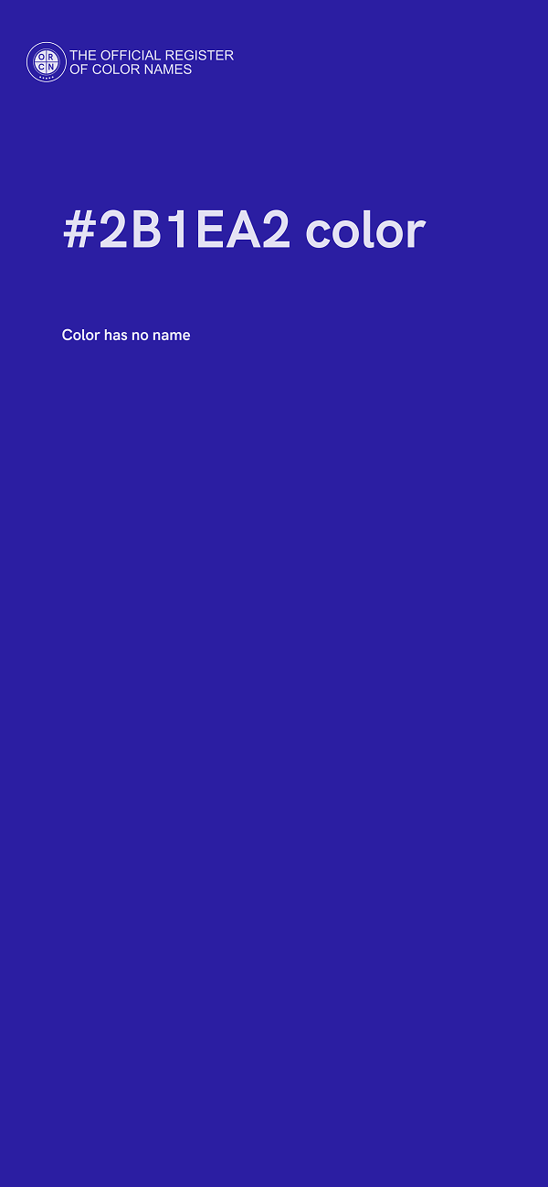 #2B1EA2 color image