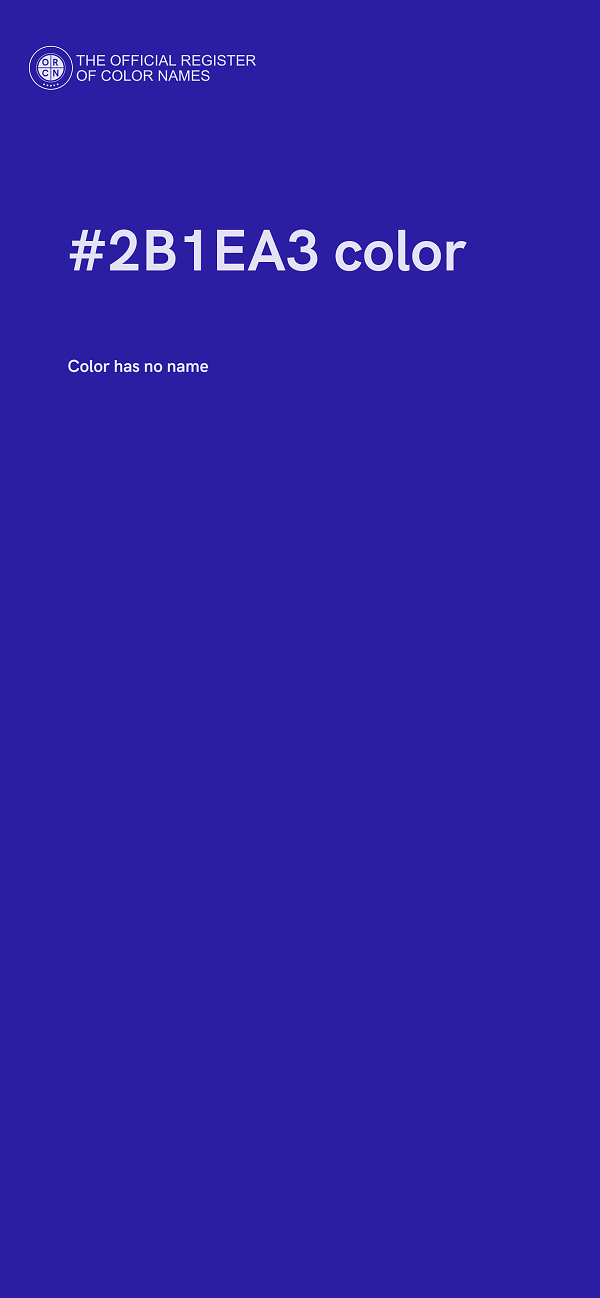 #2B1EA3 color image