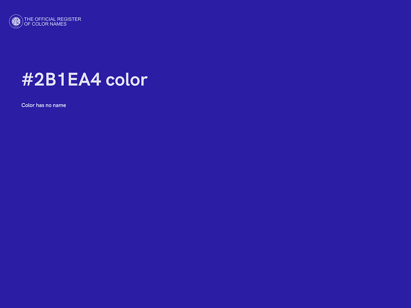 #2B1EA4 color image