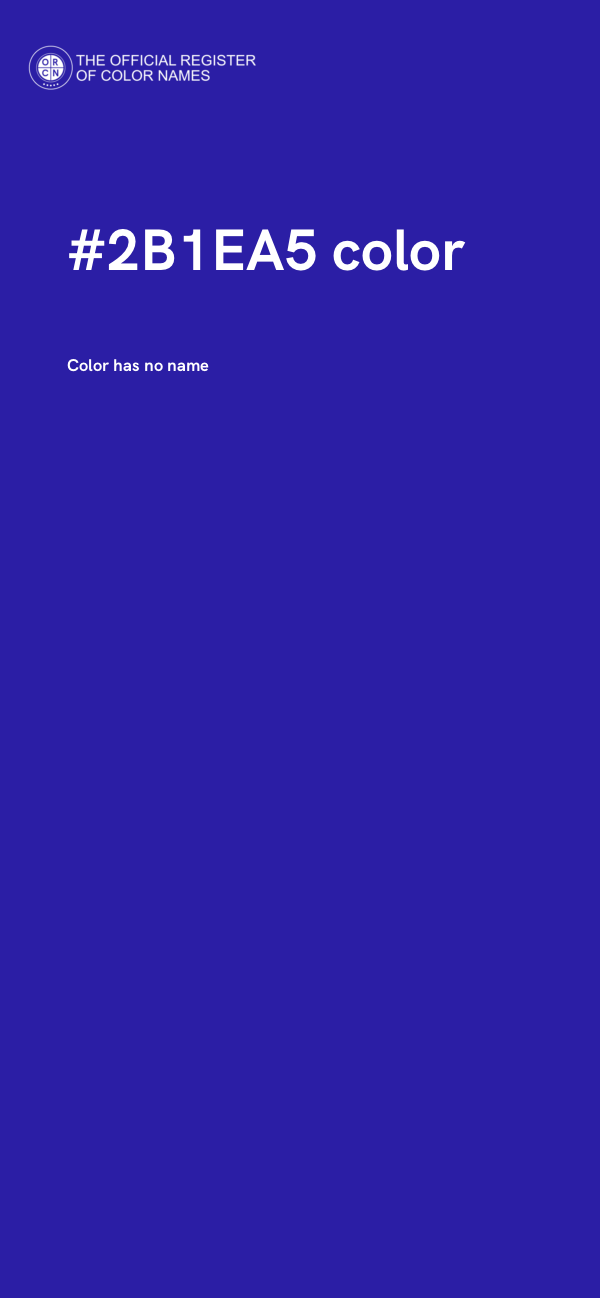 #2B1EA5 color image