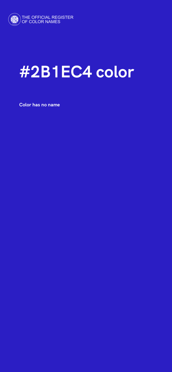 #2B1EC4 color image