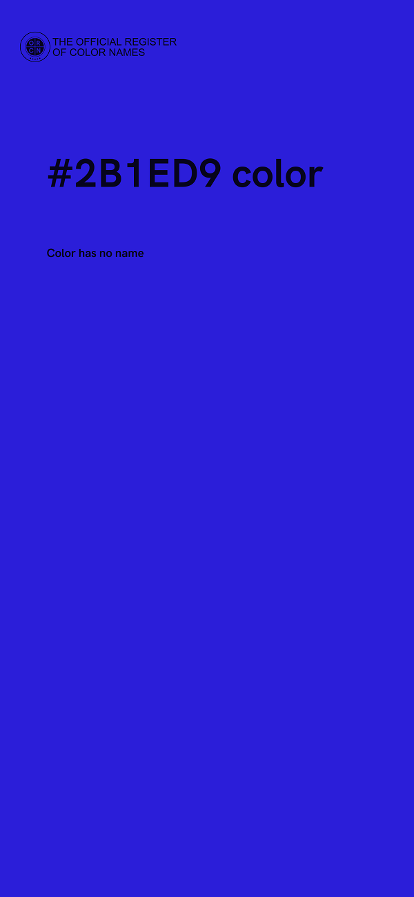 #2B1ED9 color image