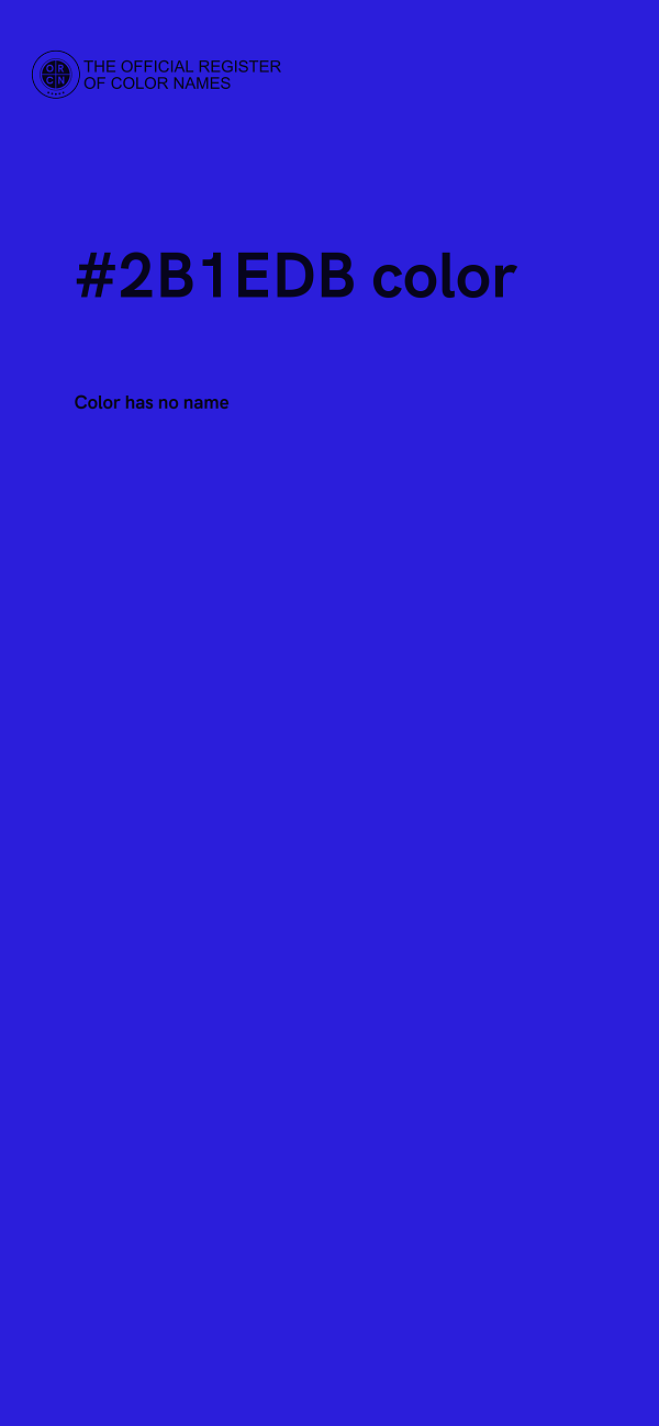 #2B1EDB color image