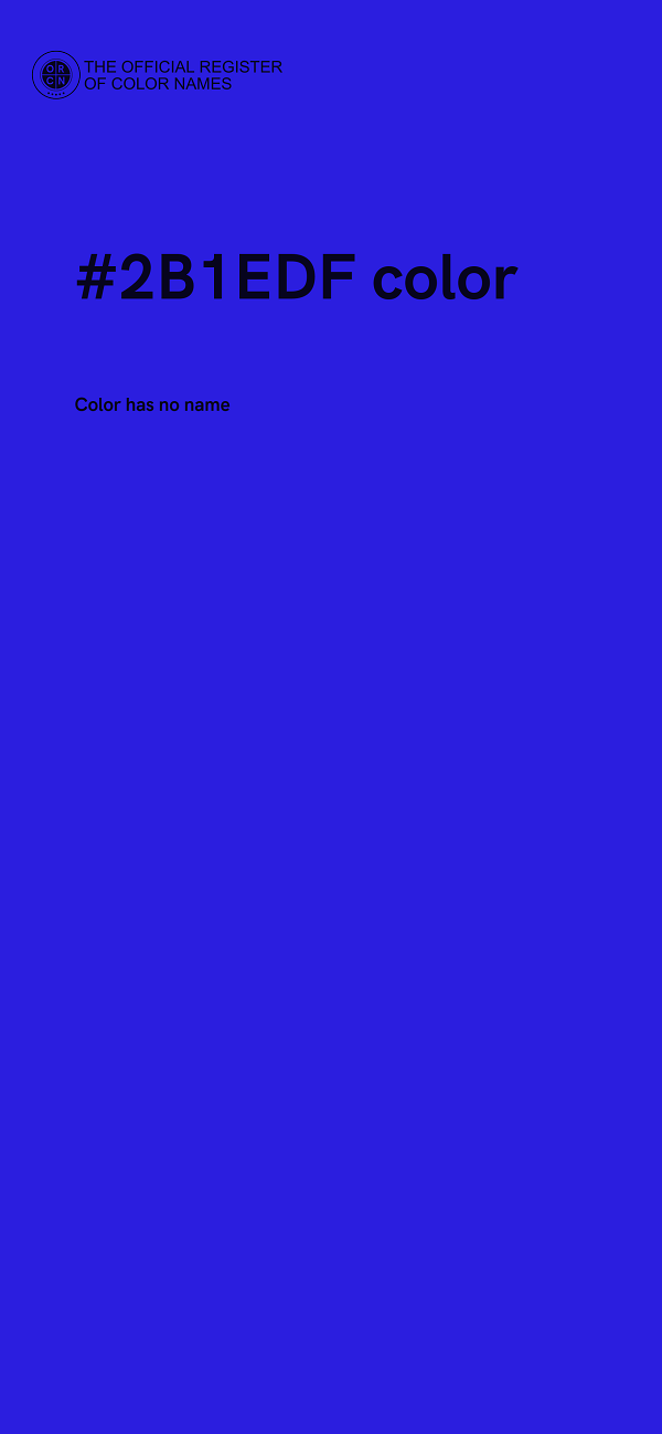 #2B1EDF color image