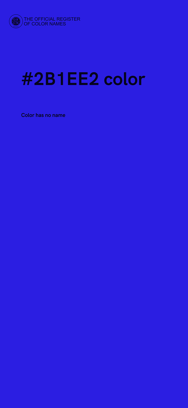 #2B1EE2 color image
