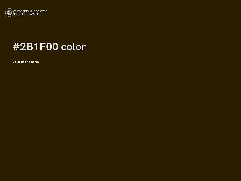 #2B1F00 color image