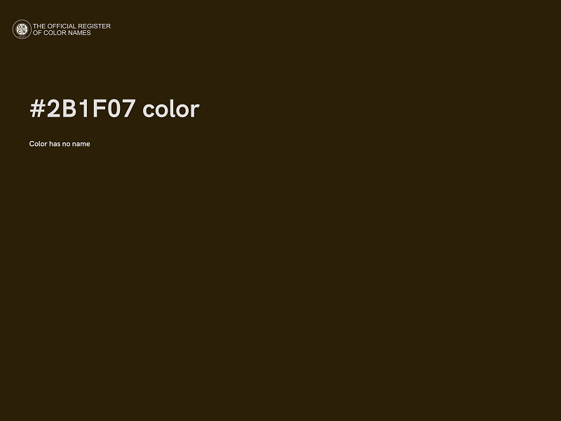 #2B1F07 color image