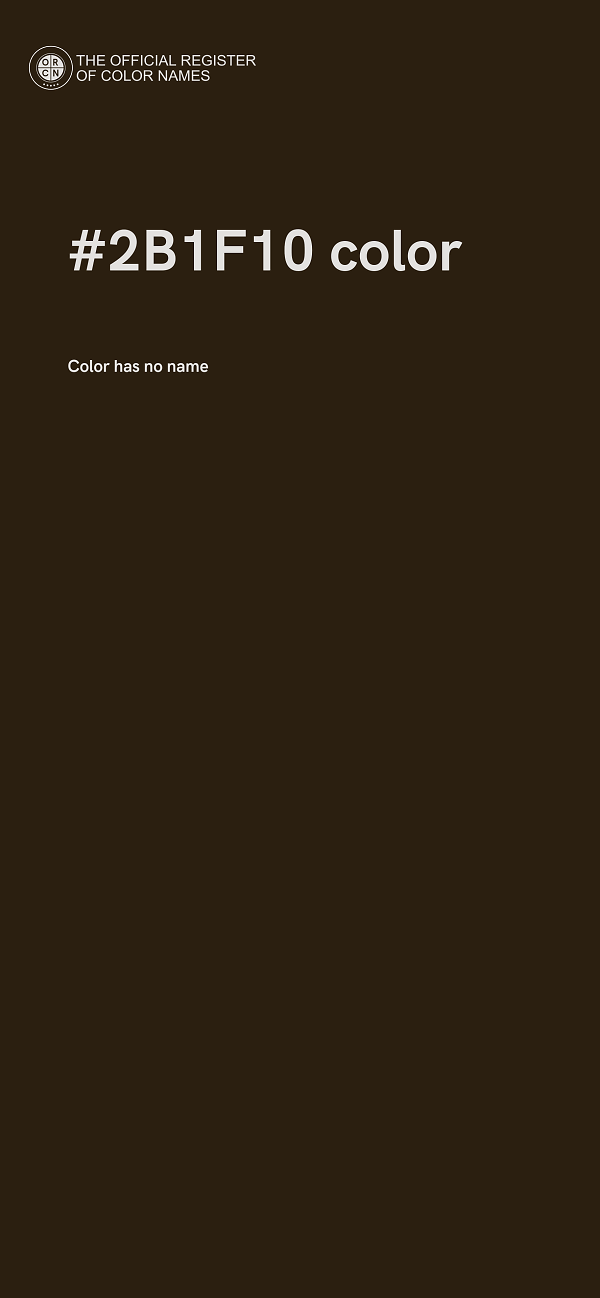 #2B1F10 color image