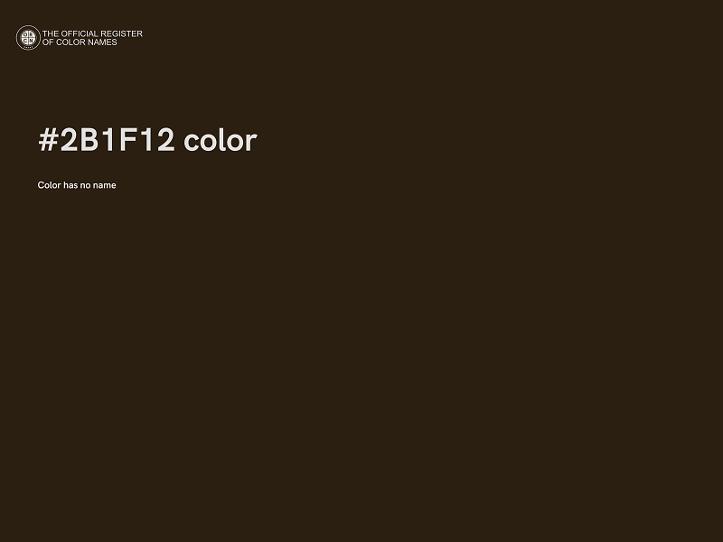 #2B1F12 color image