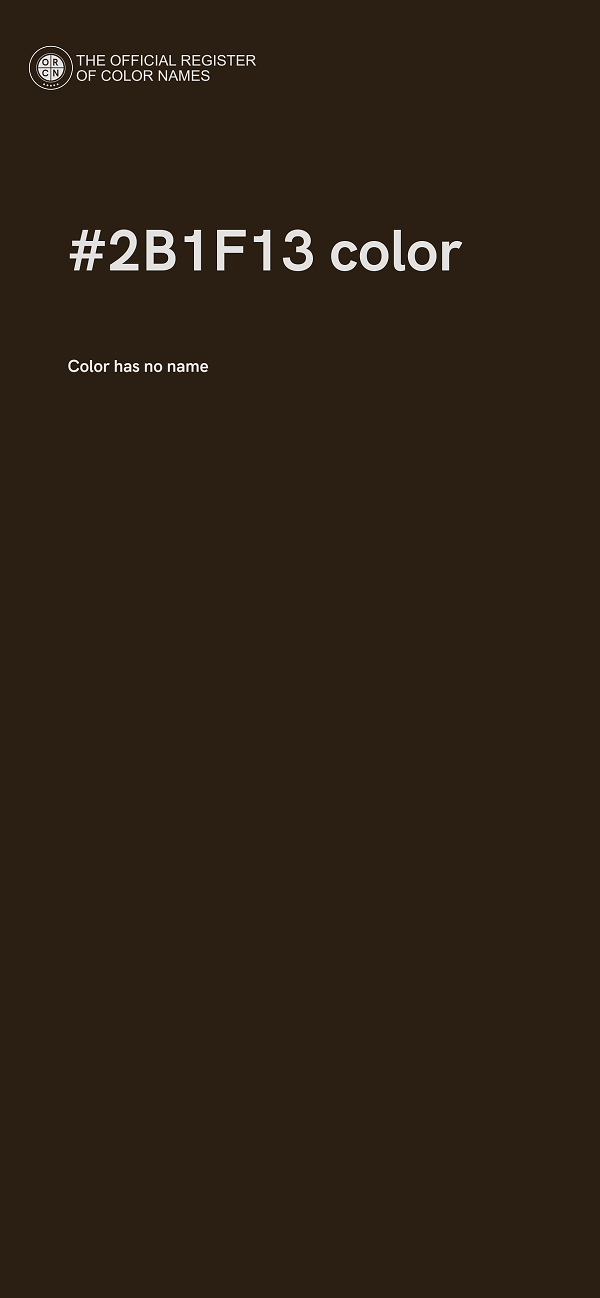 #2B1F13 color image