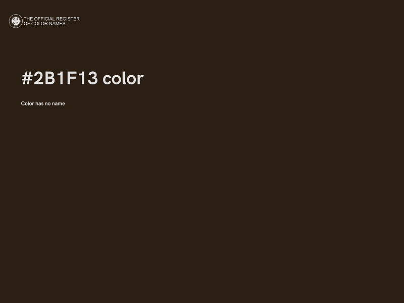 #2B1F13 color image