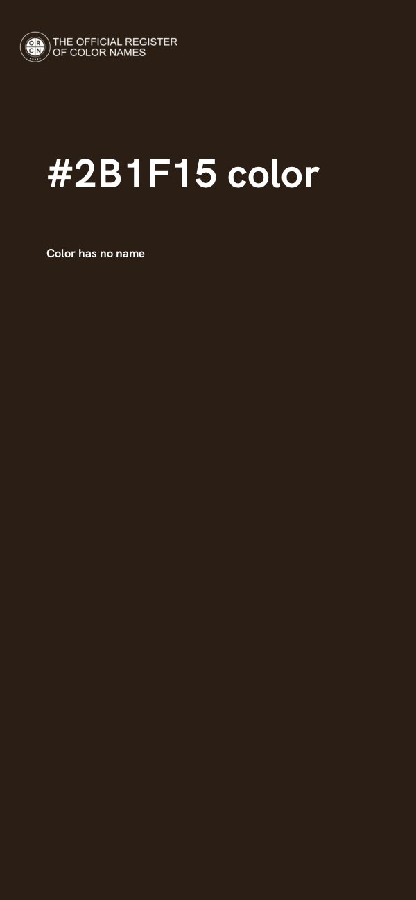 #2B1F15 color image