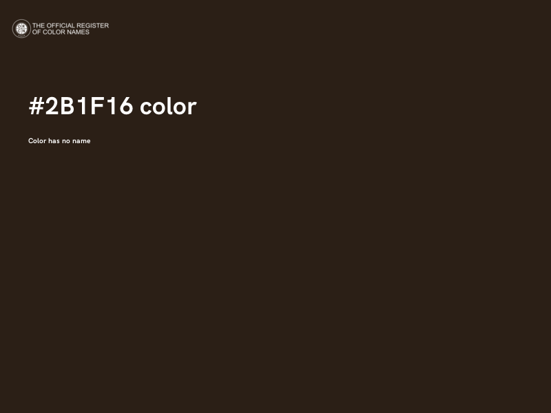 #2B1F16 color image