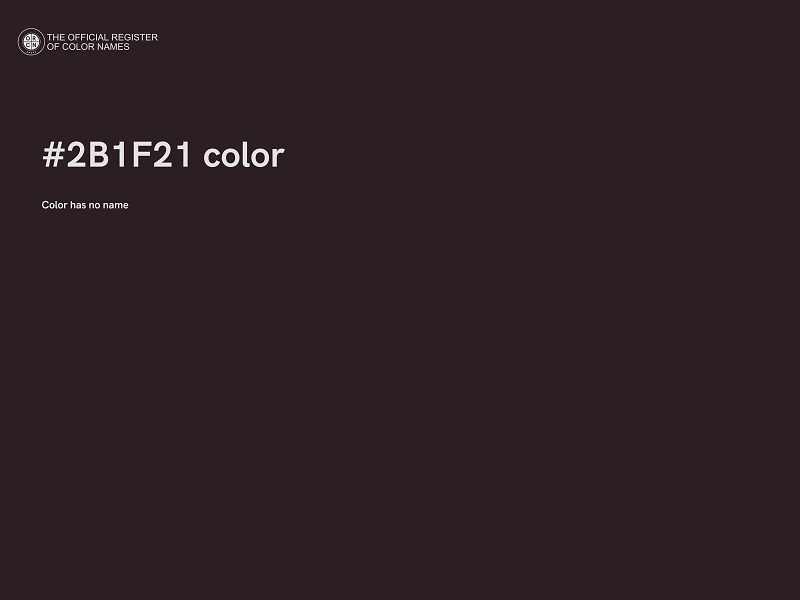 #2B1F21 color image