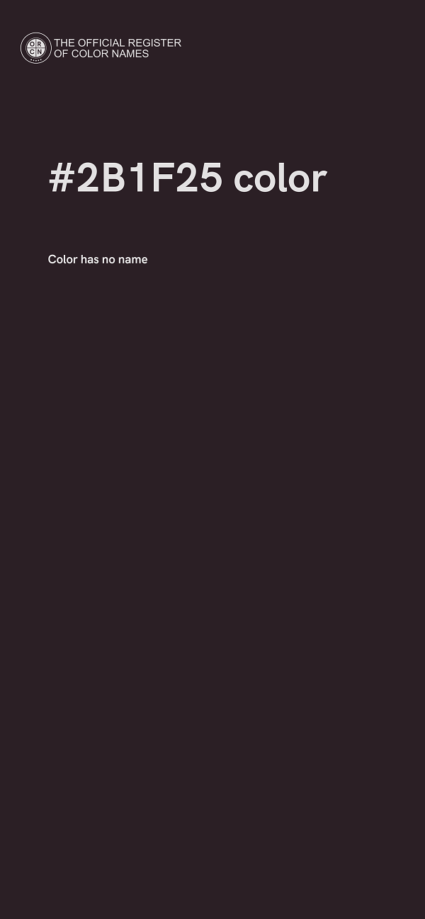 #2B1F25 color image