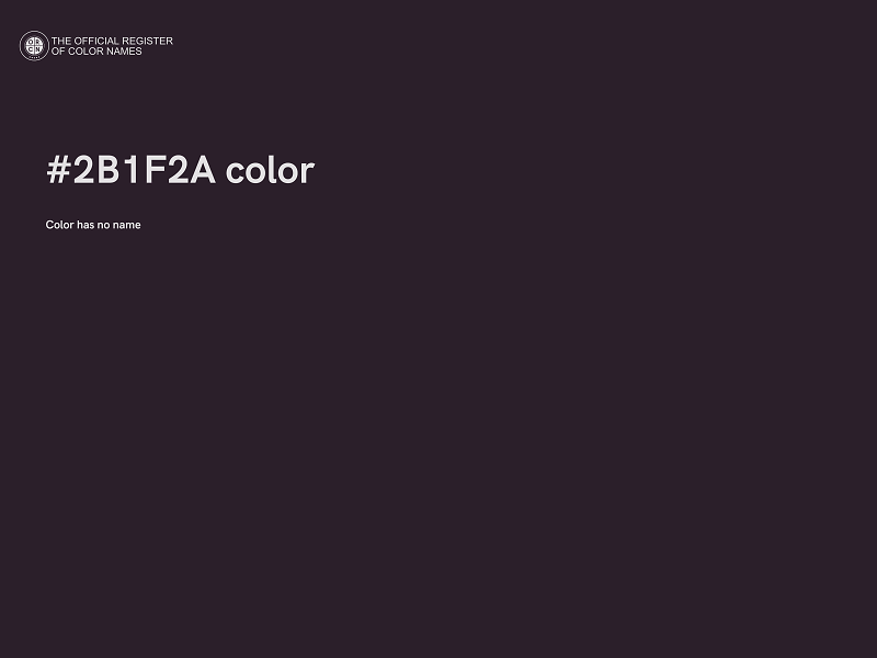 #2B1F2A color image