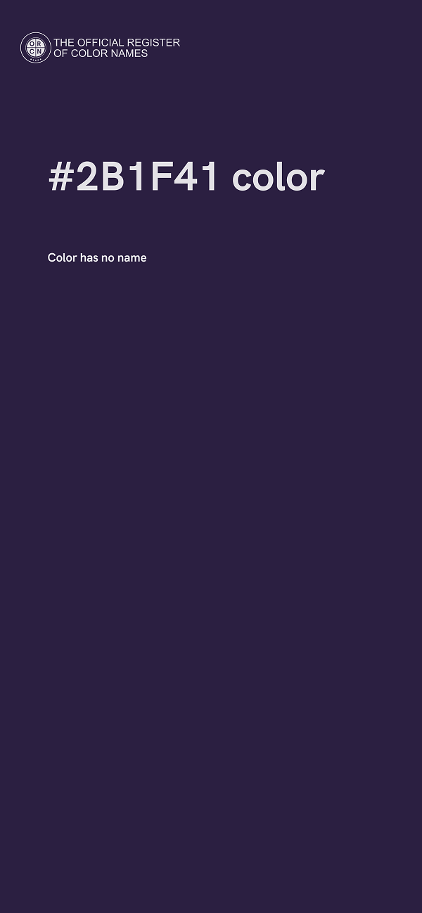 #2B1F41 color image