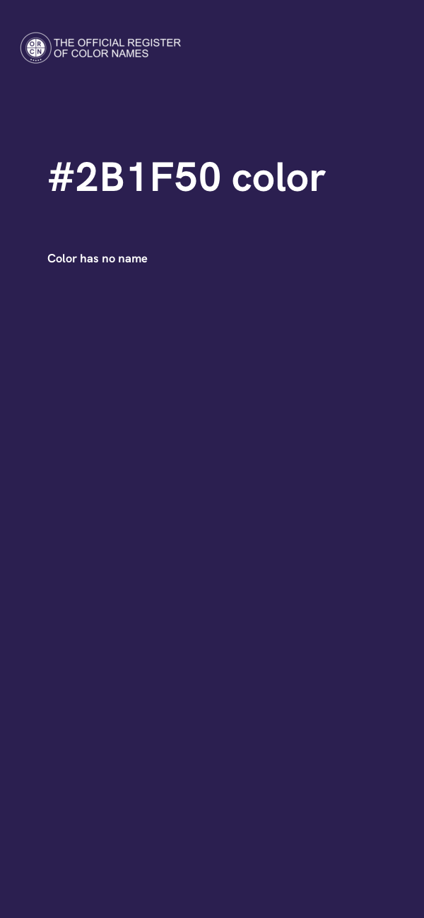 #2B1F50 color image