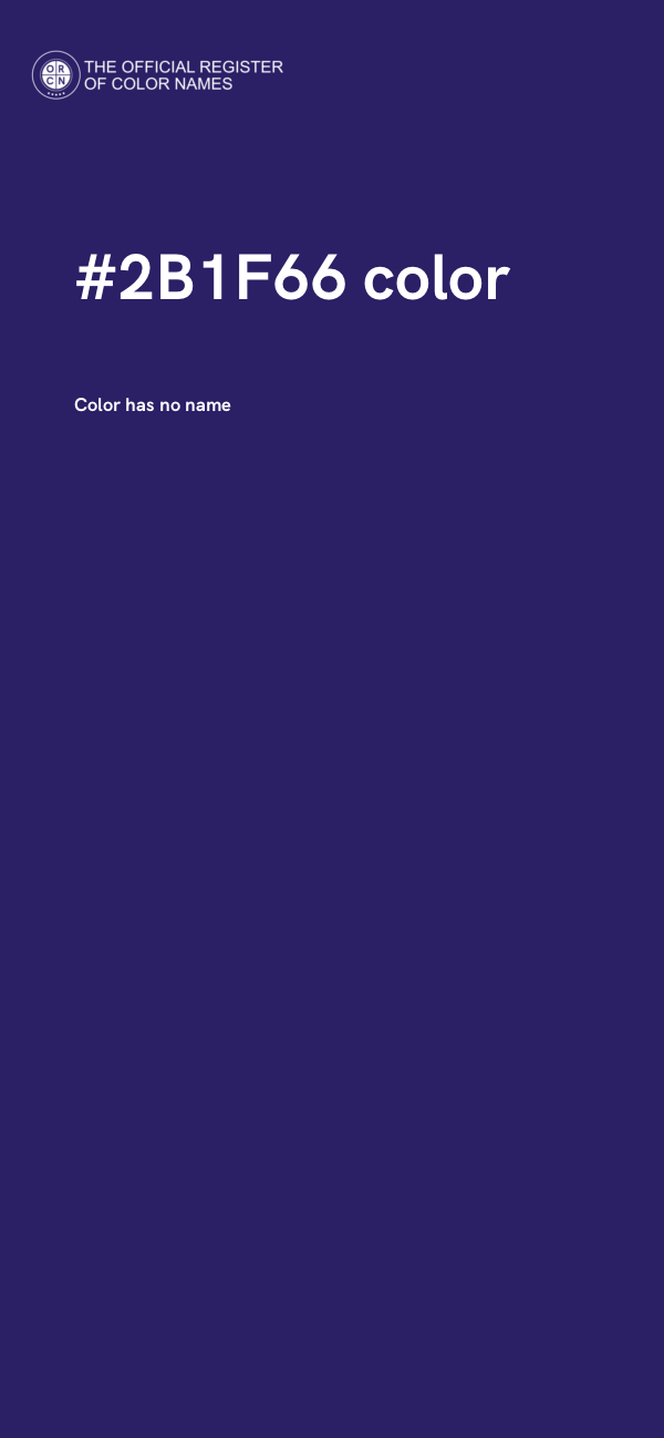 #2B1F66 color image