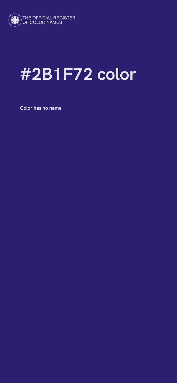 #2B1F72 color image