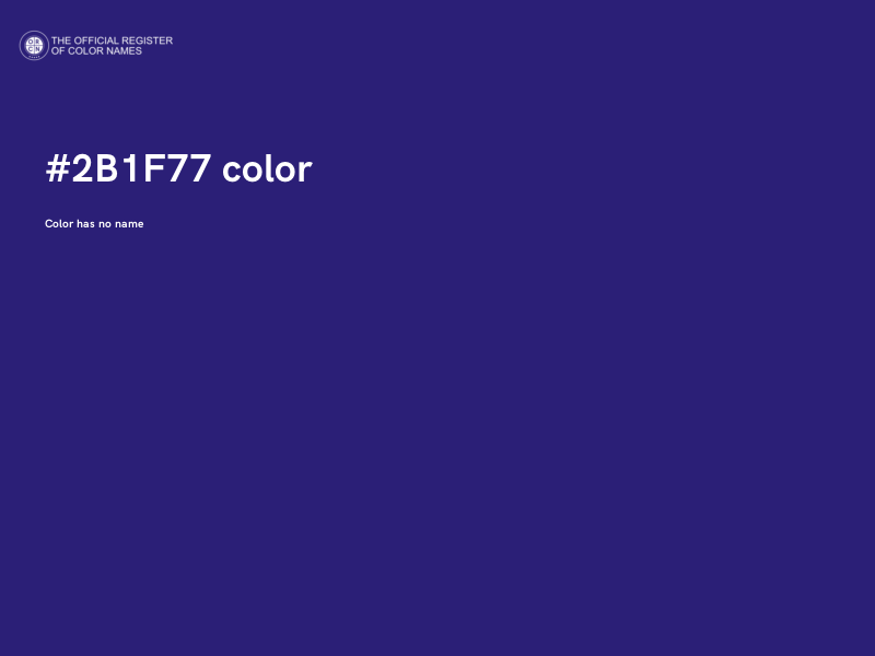 #2B1F77 color image