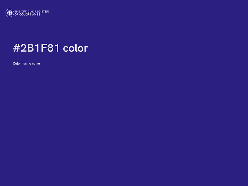 #2B1F81 color image