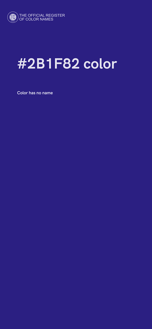 #2B1F82 color image